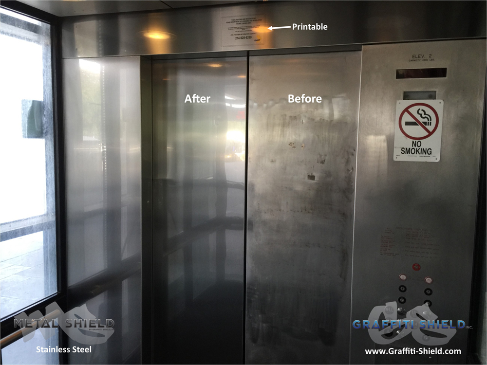 anti graffiti film fort collins elevator before and after