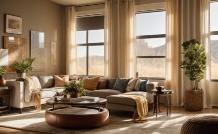 Fort Collins home interior with sunlight filtering through window film