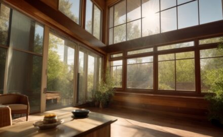 Fort Collins home with patterned window film, diffusing sunlight
