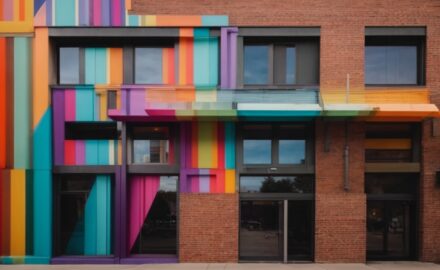 transforming unbranded building with colorful vibrant wrap Fort Collins